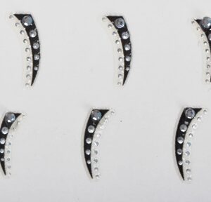 Nailbindis schwarze Spitze mit kristall Strass