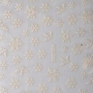 Nailsticker Schneeflocken wei&szlig;/multi Glitter