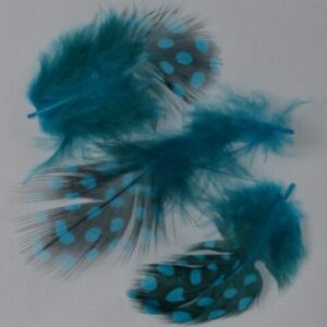 Federn für Nailartmotive 3-Stück/Türe schwarz/petrol