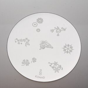 Konad Stamping Schablone m20 Schmetterling und Blumen
